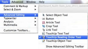 TouchUp Reading Order Tool