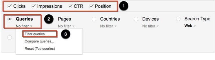Google Search Console | Filter by Query